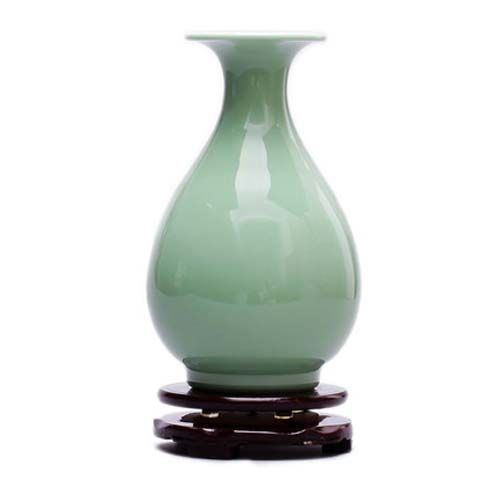 景德镇陶瓷器 影青釉仿古花瓶 中式复古客厅玄关装饰品工艺品摆件